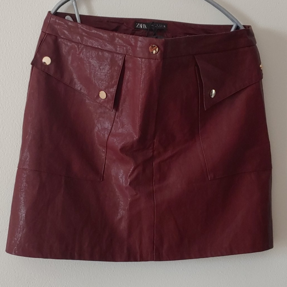 Zara pleather skirt